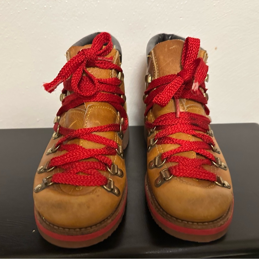 SHEBOYGAN BOOT COMPANY BROWN LEATHER WOMENS HIKING VINTAGE CLASSIC SZ. 7 M USA